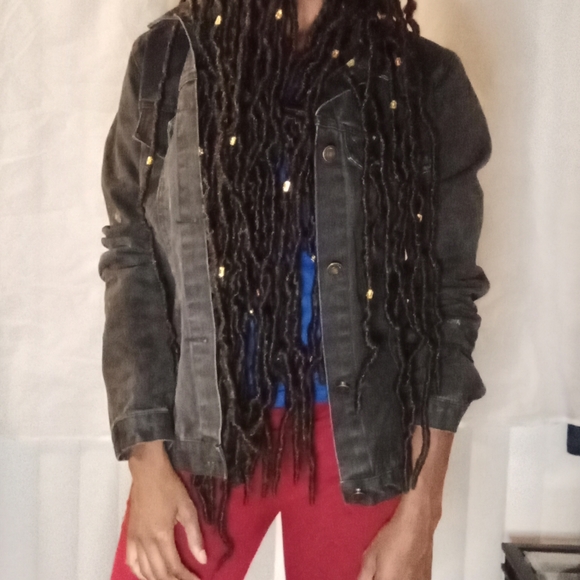 Denim black Hmong jacket - Picture 4 of 4